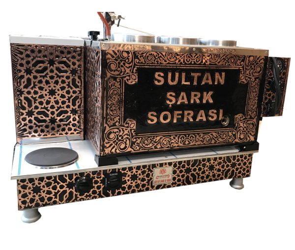 Üç Demlikli Elektrikli Bakır Çay Kazanı