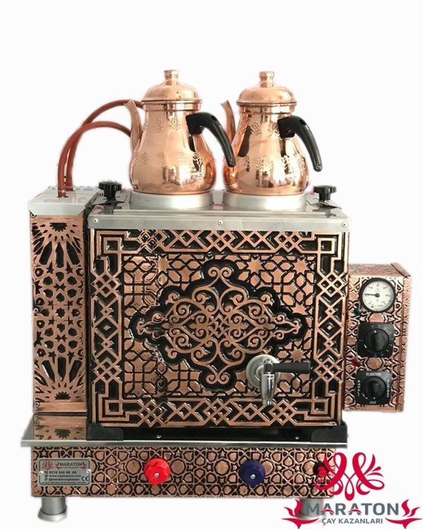 ikili-cay-kazani İki Demlikli Bakır Çay Kazanı