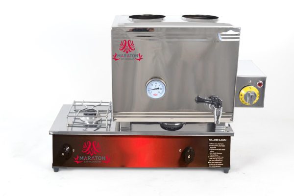 gazli-cay-kazani-iki-demlik İki Demlikli Çay Kazanı Elektrikli Gazlı 40lık Model Kaynaklı