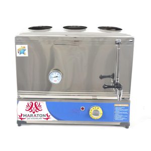 uc-demlikli-cay-kazani-celik-cayci Üç Demlikli Çay Kazanı Elektrikli 60lık Çelik Çay Kazanı