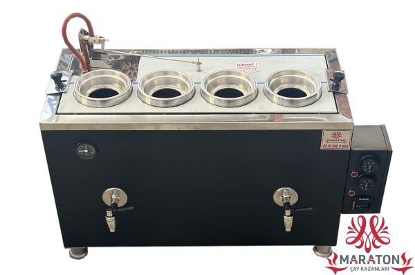 Elektrikli Çay Kazanı Dört Demlikli Ofis Tipi Çay Makinesi