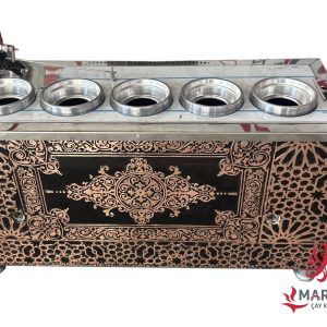 Elektrikli Bakır Çay Kazanı Beş Demlikli