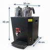 iki-demlik-cafe-icin-cay-kazani 24 Litre İki Demlikli Elektrikli Çay Kazanı | Ofis ve İşletmeler İçin Profesyonel Model