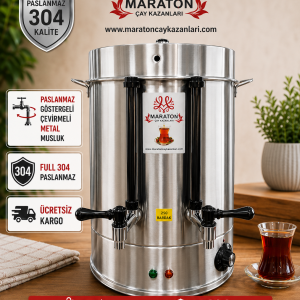80 Bardak Çay Otomatı Paslanmaz 304 Çay Makinesi 8Lt